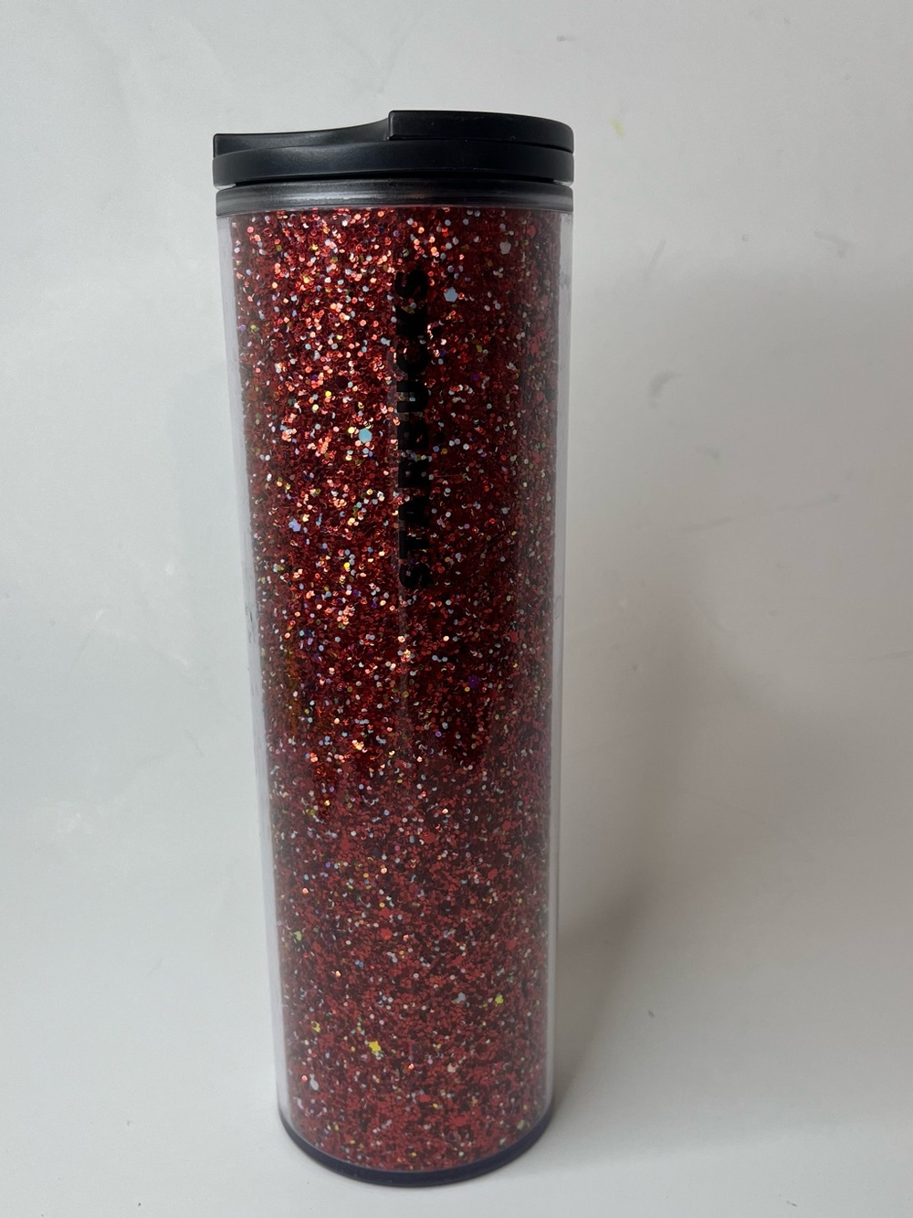 Starbucks 2020 Holiday 16oz Platinum Red Champagne Bubble Tumbler Travel Mug